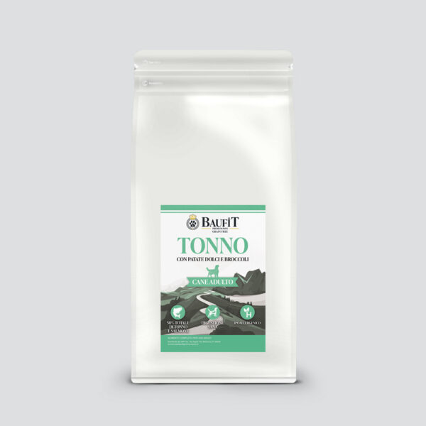 Crocchette per Cane Adulto Baufit – Grain Free al Tonno e Broccoli