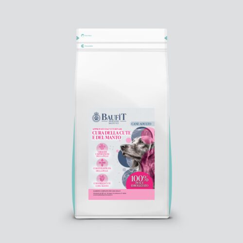 Crocchette per cani adulti cura cute e manto al salmone idrolizzato Baufit Premium Paws