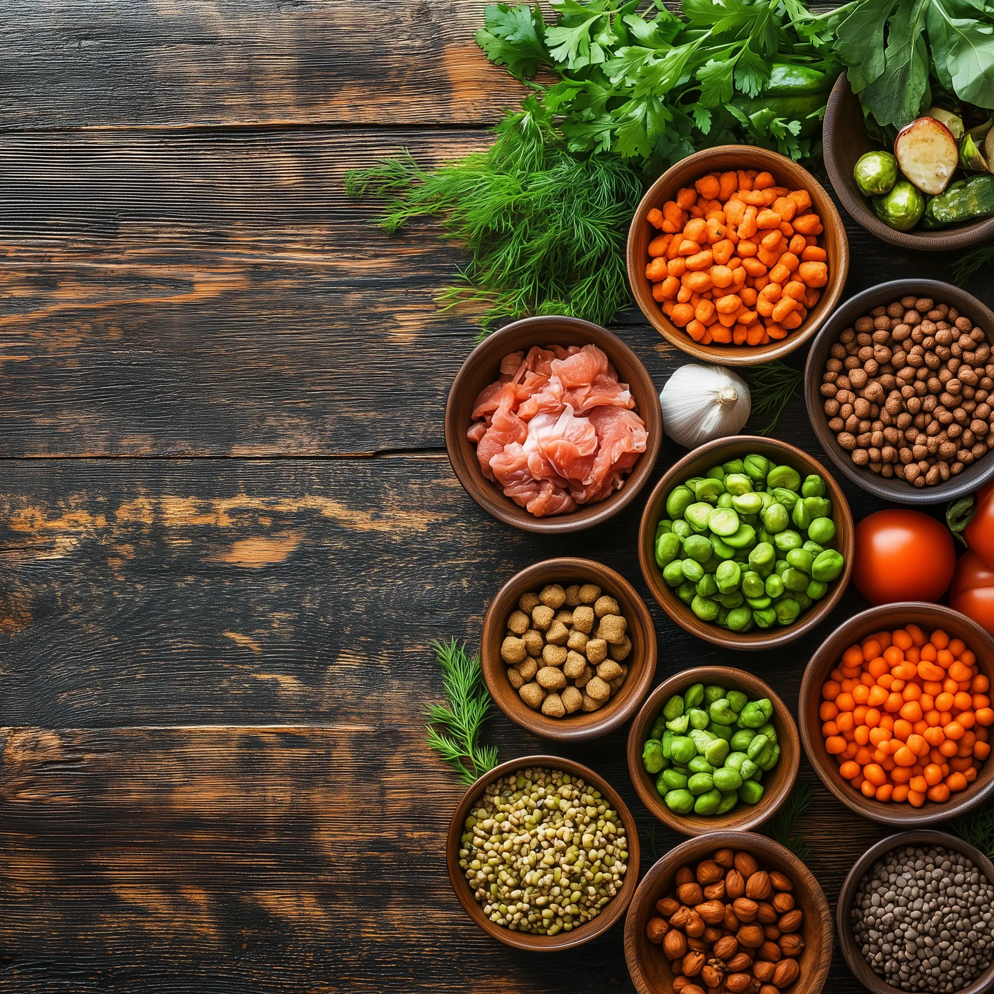 ingredienti fresci poggiati su tavolo